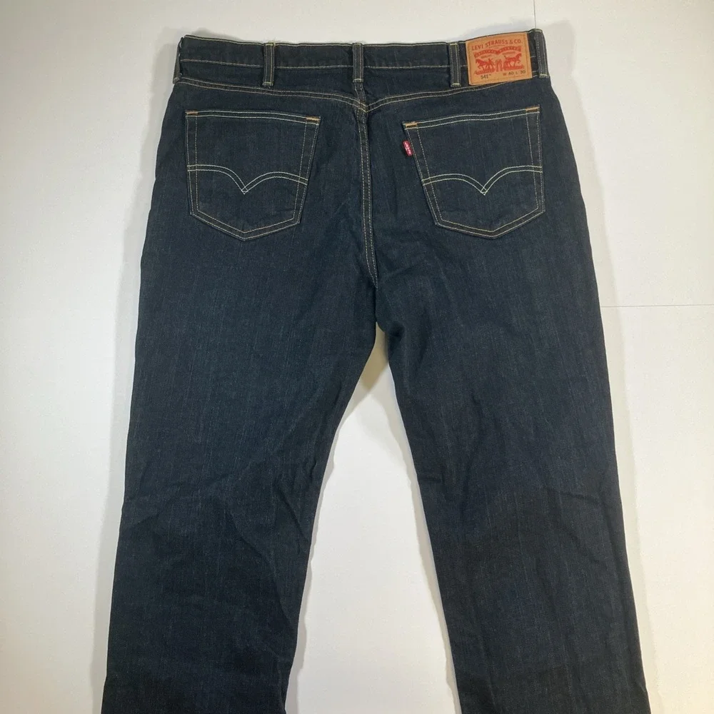 Levi's 541 Jeans‎ Mens 40x30 Dark Wash Athletic Taper Stretch Denim